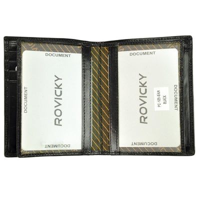Мъжки кожен портфейл GPB629, Черен - с RFID защита 6