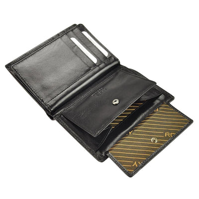 Мъжки кожен портфейл GPB629, Черен - с RFID защита 8