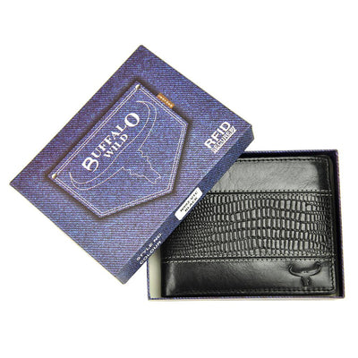 Мъжки кожен портфейл GPB640, Черен - с RFID защита 2