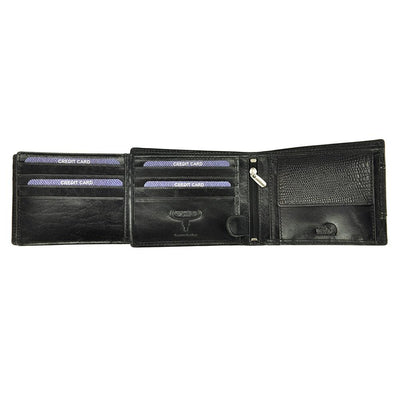 Мъжки кожен портфейл GPB640, Черен - с RFID защита 7