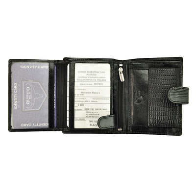 Мъжки кожен портфейл GPB641, Черен - с RFID защита 6