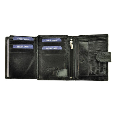 Мъжки кожен портфейл GPB641, Черен - с RFID защита 7
