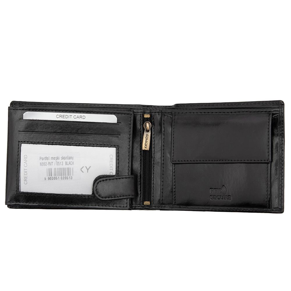 Мъжки кожен портфейл GPB662, Черен - с RFID защита 3