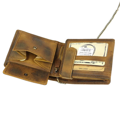 Мъжки кожен портфейл GPB711, Кафяв - с RFID защита 5