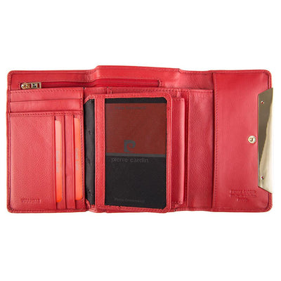 Pierre Cardin | Дамско портмоне от естествена кожа GPD009, Червен 5