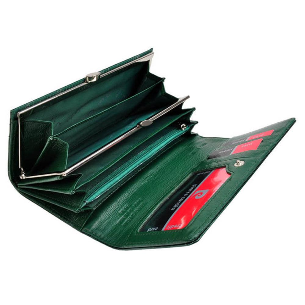 Pierre Cardin | Дамско портмоне от естествена кожа GPD016, Зелен 4