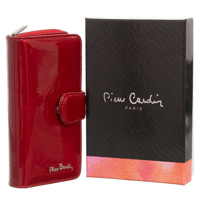 Pierre Cardin | Дамско портмоне от естествена кожа GPD017, Червен 2
