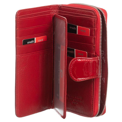 Pierre Cardin | Дамско портмоне от естествена кожа GPD017, Червен 4