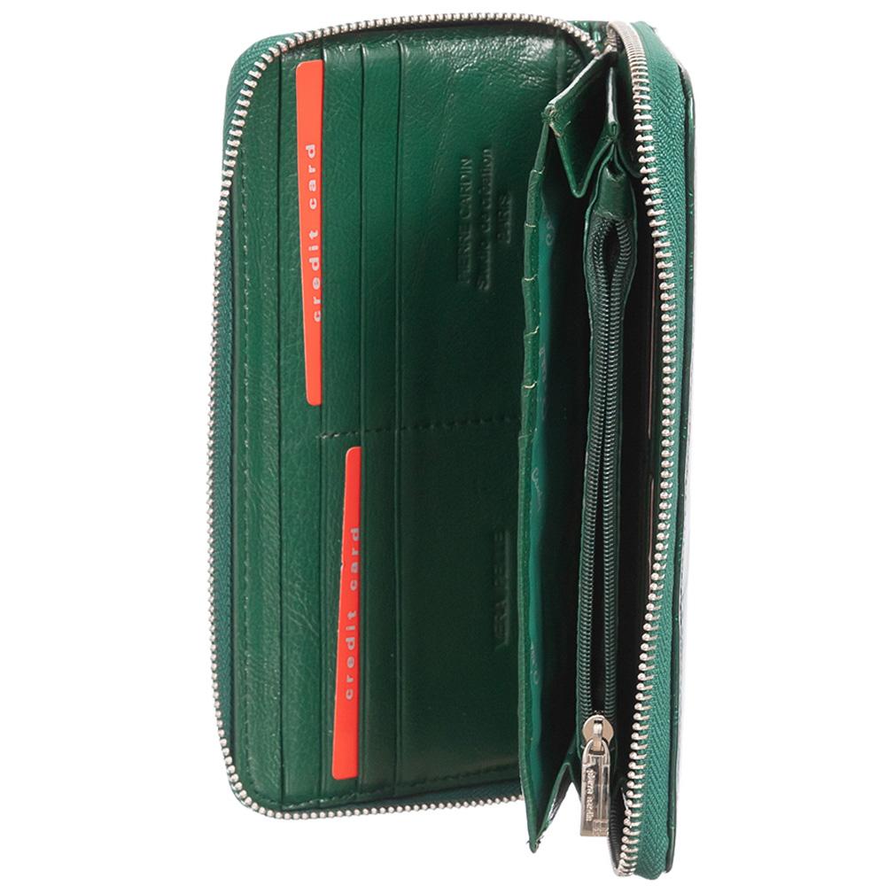 Pierre Cardin | Дамско портмоне от естествена кожа GPD019, Зелен 4