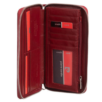 Pierre Cardin | Дамско портмоне от естествена кожа GPD019, Бордо 3