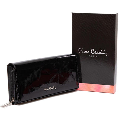 Pierre Cardin | Дамско портмоне от естествена кожа GPD027, Черен 2