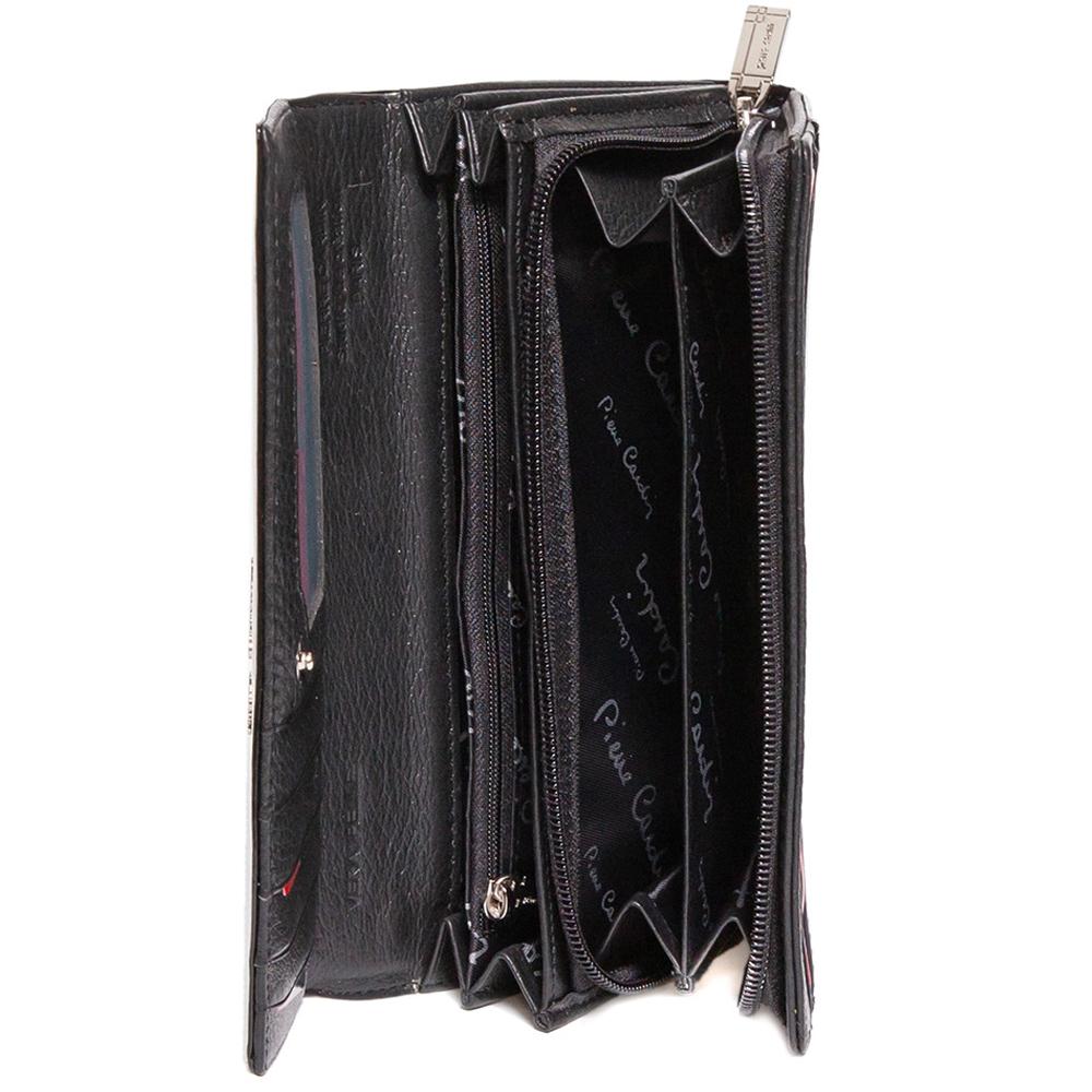 Pierre Cardin | Дамско портмоне от естествена кожа GPD027, Черен 4
