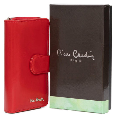 Pierre Cardin | Дамско портмоне от естествена кожа GPD043, Червен 2