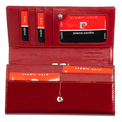 Pierre Cardin | Дамско портмоне от естествена кожа GPD044, Червен 3