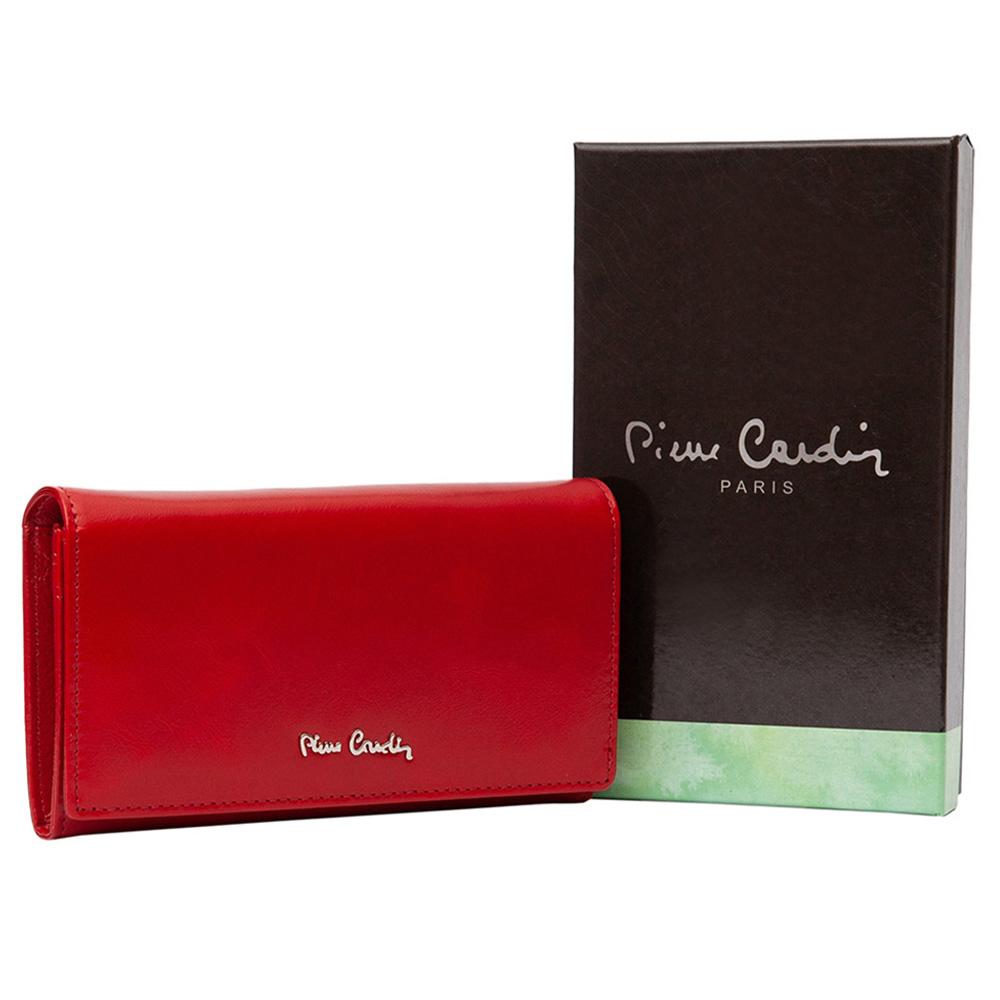 Pierre Cardin | Дамско портмоне от естествена кожа GPD047, Червен 2