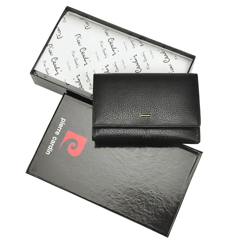 Pierre Cardin | Дамско портмоне от естествена кожа GPD055, Черен 2