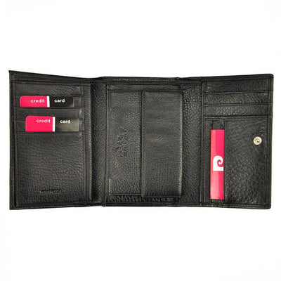 Pierre Cardin | Дамско портмоне от естествена кожа GPD055, Черен 6