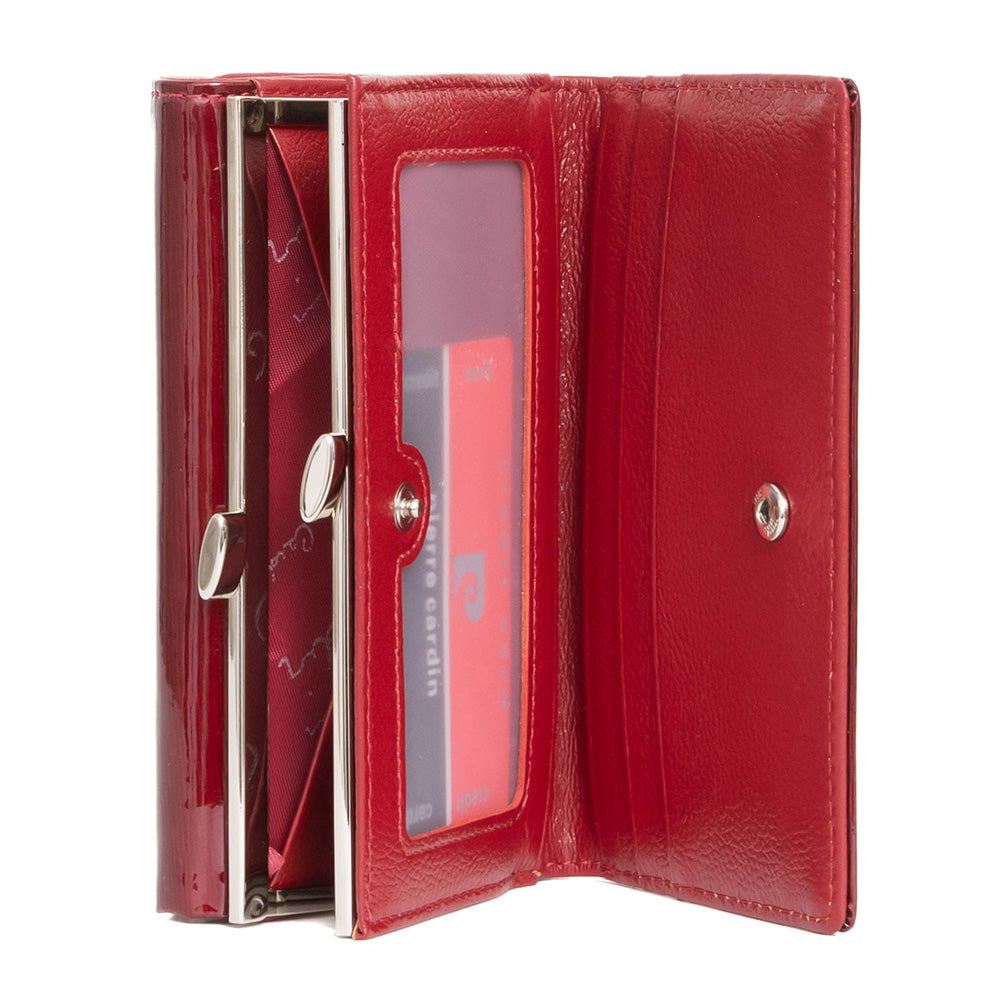 Pierre Cardin | Дамско портмоне от естествена кожа GPD064, Бордо 3