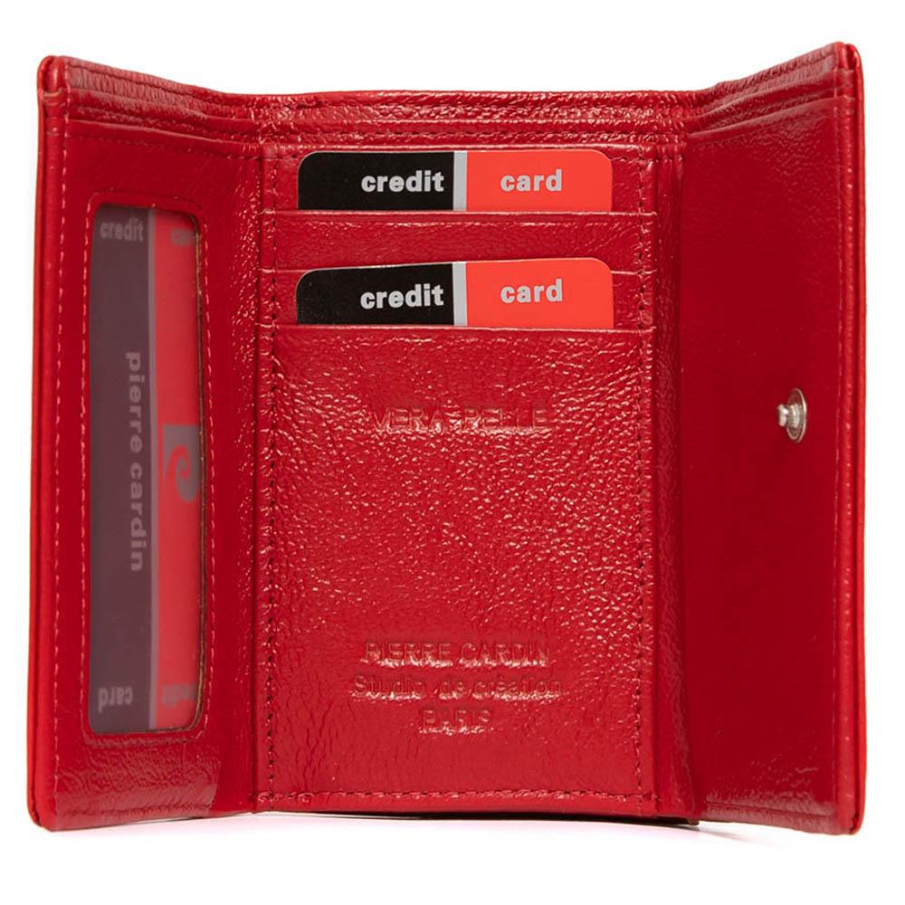 Pierre Cardin | Дамско портмоне от естествена кожа GPD071, Червен 4
