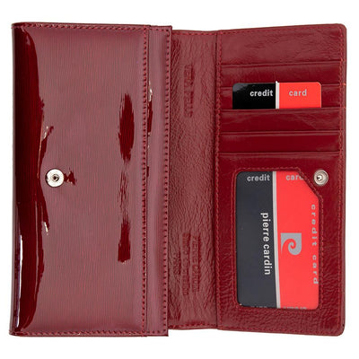 Pierre Cardin | Дамско портмоне от естествена кожа GPD073, Червен 3