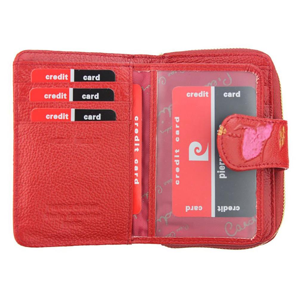 Pierre Cardin | Дамско портмоне от естествена кожа GPD076, Червен 3