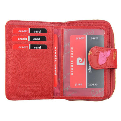 Pierre Cardin | Дамско портмоне от естествена кожа GPD076, Червен 3