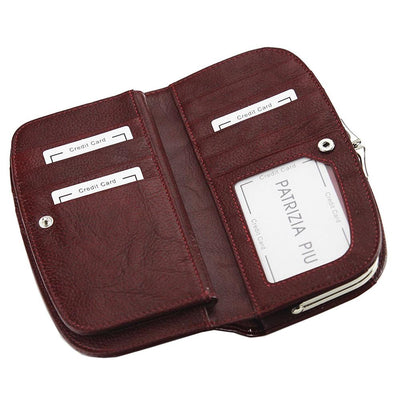 Дамско портмоне от естествена кожа GPD243, Бордо - с RFID защита 4