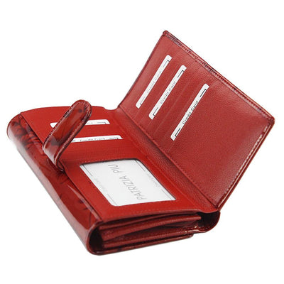 Дамско портмоне от естествена кожа GPD244, Червен - с RFID защита 6