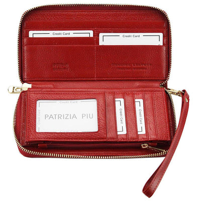 Дамско портмоне от естествена кожа GPD248, Червен - с RFID защита 4