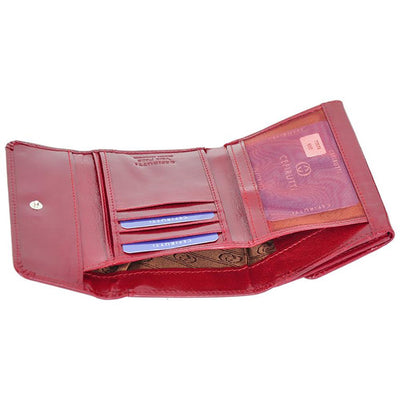 Дамско портмоне от естествена кожа GPD250, Червен 5