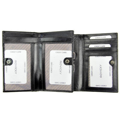 Дамско портмоне от естествена кожа GPD269, Черен 4
