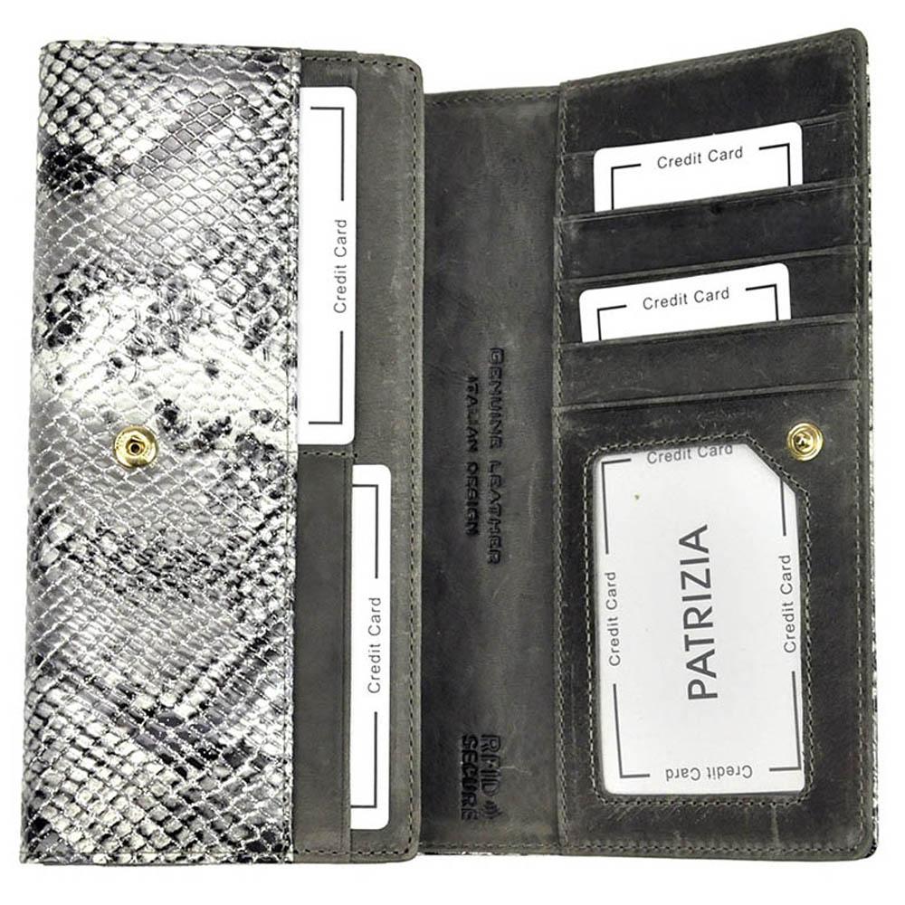 Дамско портмоне от естествена кожа GPD270, Сив - с RFID защита 4