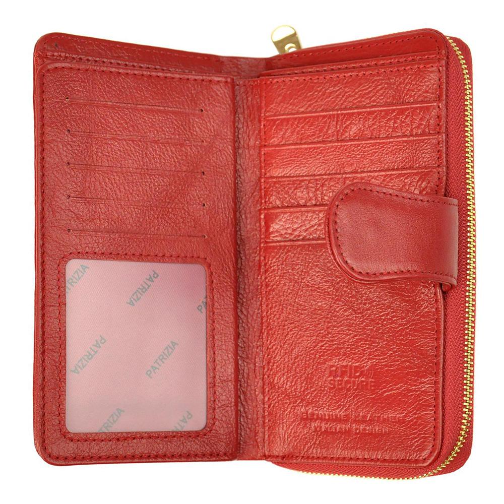 Дамско портмоне от естествена кожа GPD322, Червен - с RFID защита 5
