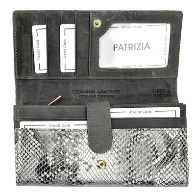 Дамско портмоне от естествена кожа GPD331, Сив - с RFID защита 3