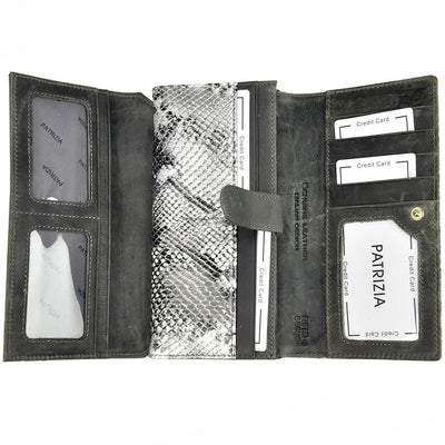Дамско портмоне от естествена кожа GPD331, Сив - с RFID защита 5