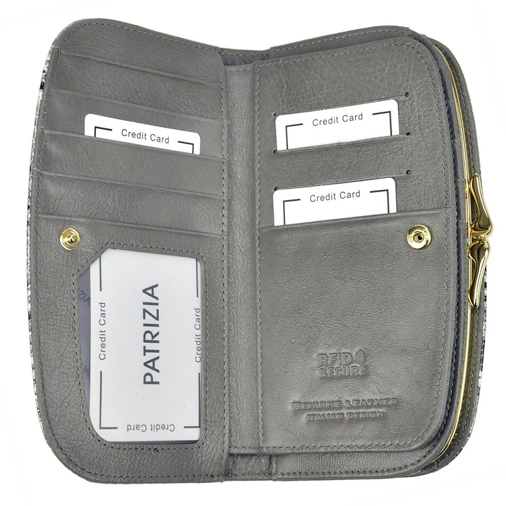 Дамско портмоне от естествена кожа GPD339, Сив - с RFID защита 4