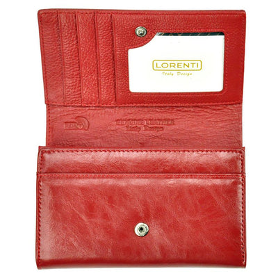 Дамско портмоне от естествена кожа GPD359, Червен - с RFID защита 3