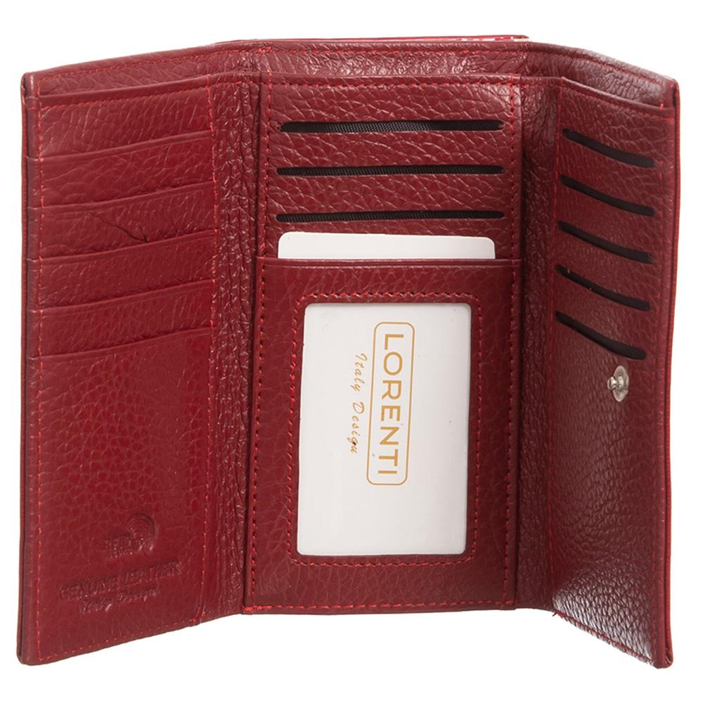 Дамско портмоне от естествена кожа GPD361, Червен - с RFID защита 3