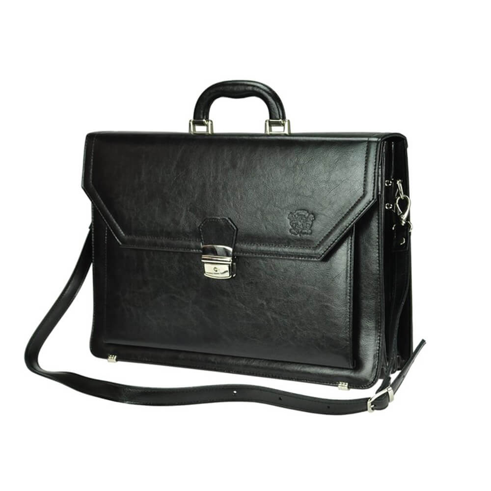 Мъжка бизнес чанта от естествена кожа GS539, Черен 3