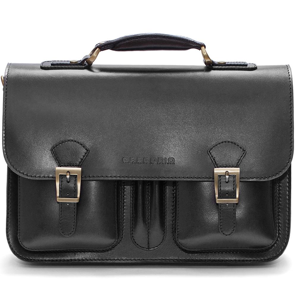 Мъжка бизнес чанта от естествена кожа GS578, Черен 1