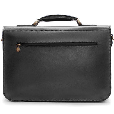 Мъжка бизнес чанта от естествена кожа GS578, Черен 4