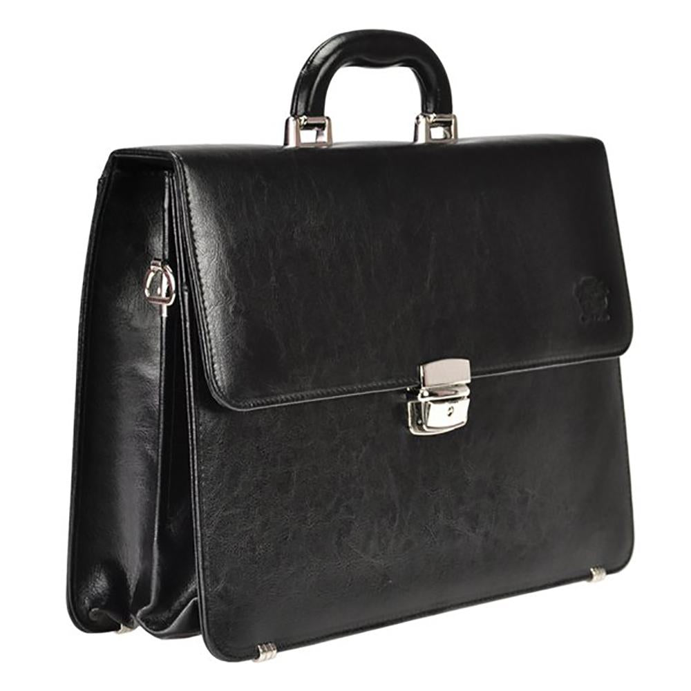 Мъжка бизнес чанта от естествена кожа GS581, Черен 2