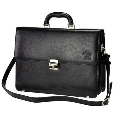 Мъжка бизнес чанта от естествена кожа GS581, Черен 3