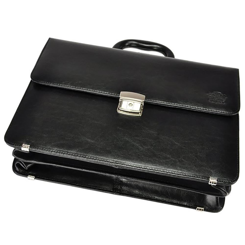 Мъжка бизнес чанта от естествена кожа GS581, Черен 5