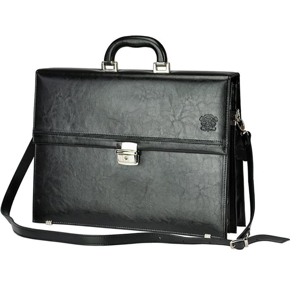Мъжка бизнес чанта от естествена кожа GS582, Черен 3