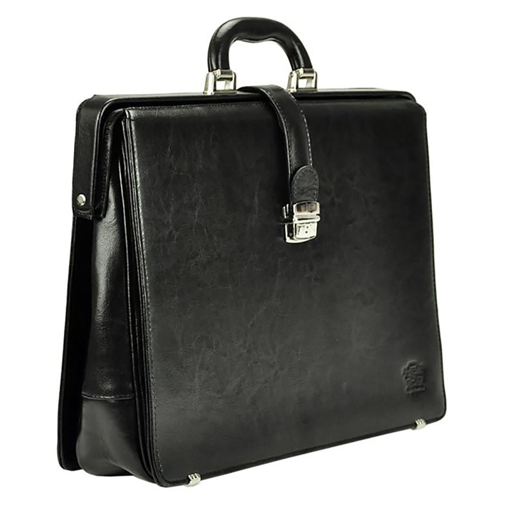 Мъжка бизнес чанта от естествена кожа GS584, Черен 2
