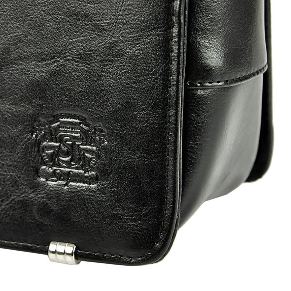 Мъжка бизнес чанта от естествена кожа GS584, Черен 6
