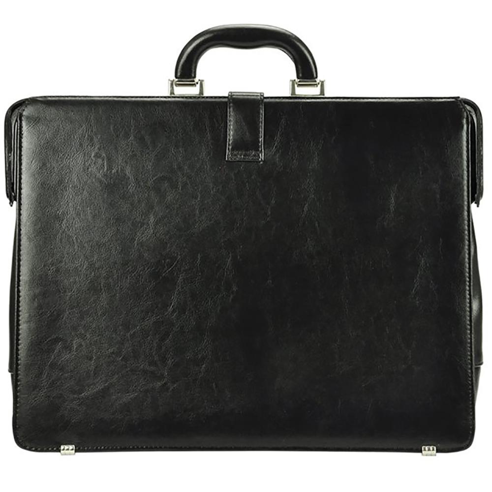 Мъжка бизнес чанта от естествена кожа GS584, Черен 9