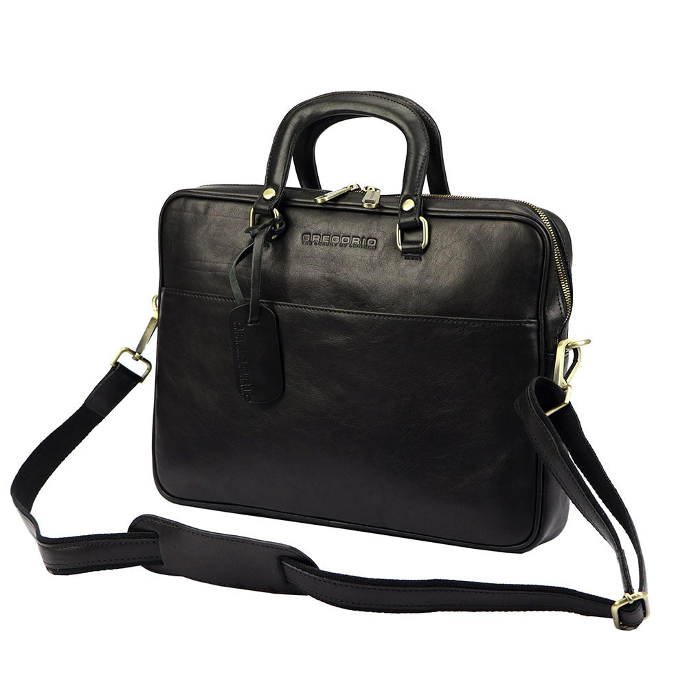 Мъжка бизнес чанта от естествена кожа GS586, Черен 2