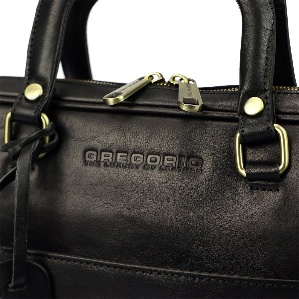 Мъжка бизнес чанта от естествена кожа GS586, Черен 3